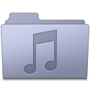 Music Folder Lavender Icon 128x128 png